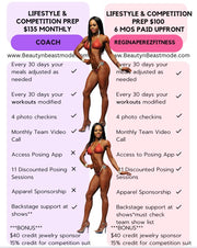 NO DISCOUNT - COMPETITION and LIFESTYLE PREP TEAM BEAUTY IN BEASTMODE