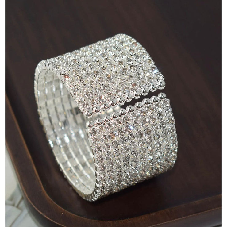 10 Row Rhinestone Bracelet