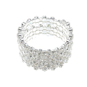 6 Row Rhinestone Bracelet